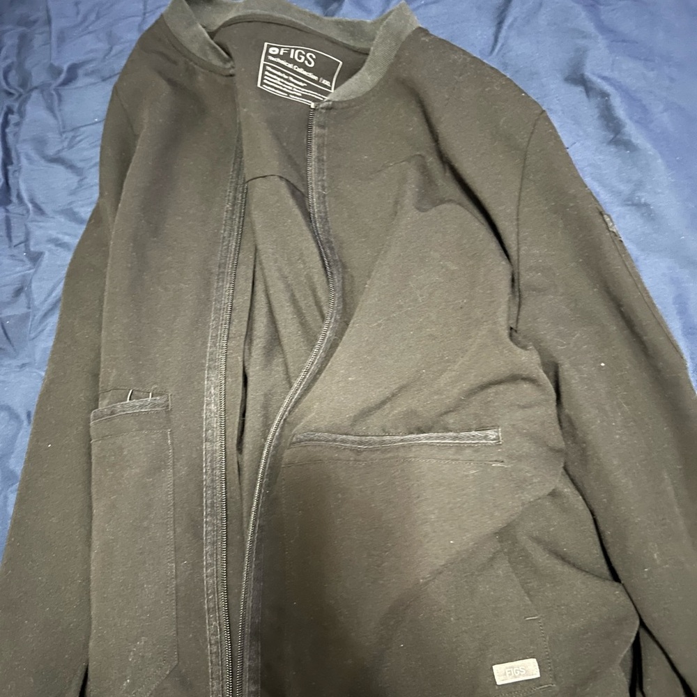 Figs Black Scrub Jacket XXL
